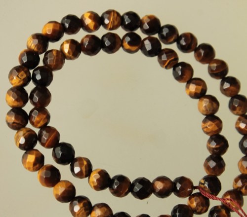 Tygří oko 6,5mm/4ks