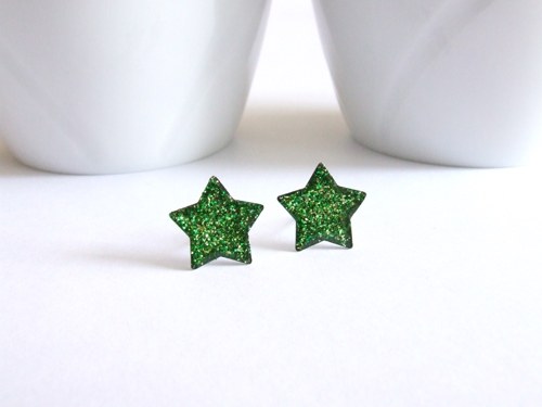 Hvězdičky Peridot chirurgická ocel — foto 1