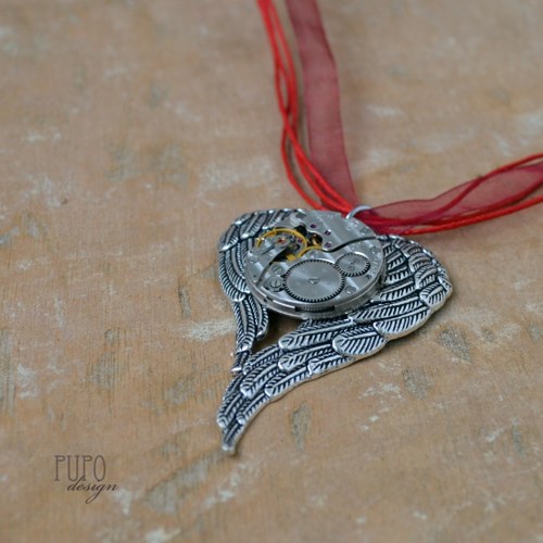 Steampunkový Náhrdelník - Srdce