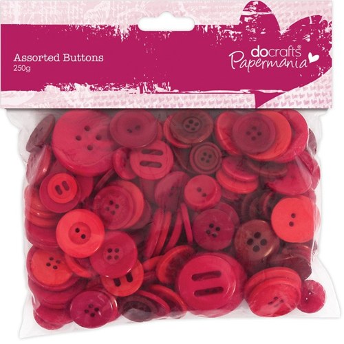 Knoflíky mix - Červené (250 g)