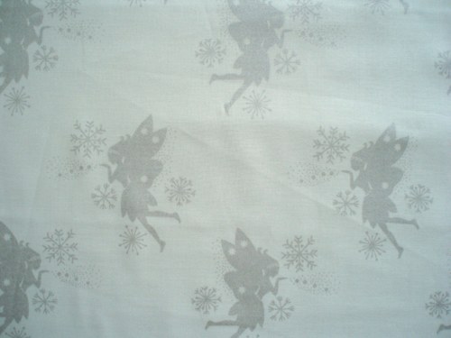 Metalická bavlna Fairies on Snow Metallic