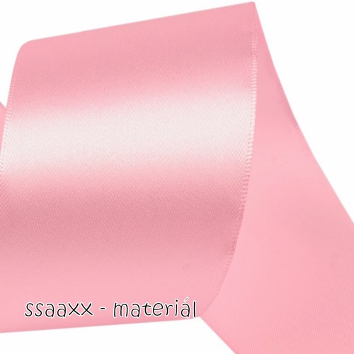 Stuha atlasová ~ jednolící ~ 40mm ~ růžová