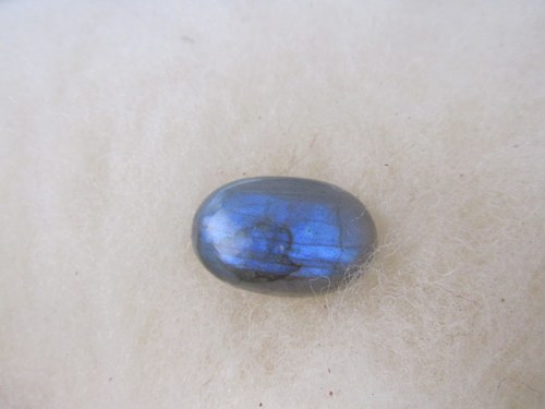 Modrý kabošon přírodní LABRADORIT,23mm — foto 1