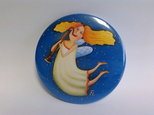 Anděl se šalmají - magnetka 56mm