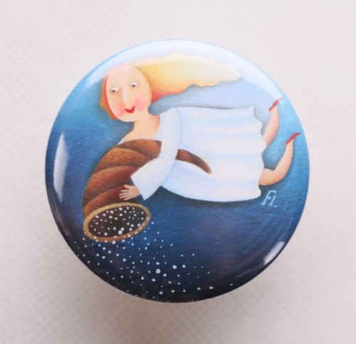 Anděl přinášející sníh - magnetka 56mm