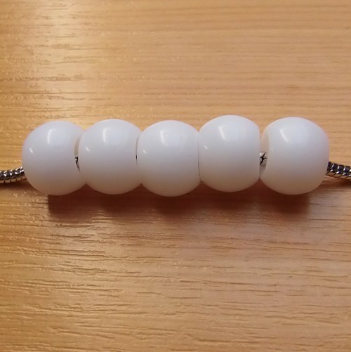 Skleněné korálky s velkou dírkou 10x14 mm