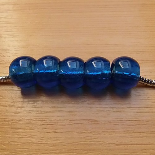 Skleněné korálky s velkou dírkou 10x14 mm