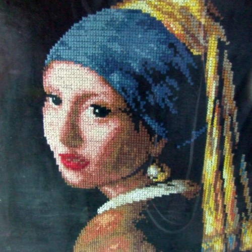 Vyšívaný obraz Dívka s perlou — foto 1