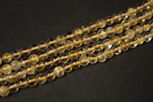 Citrín kuličky 4,5mm/5ks