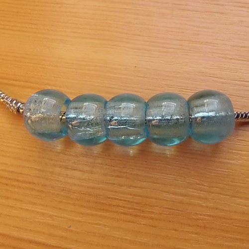 Skleněné korálky s velkou dírkou 10x14 mm
