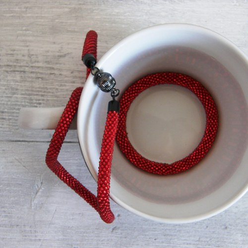 Náramek - red-in