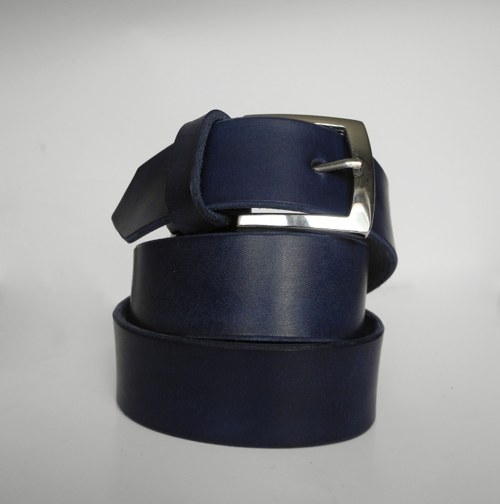 Opasek - tmavě modrý - 4cm (lesklá spona) — foto 1