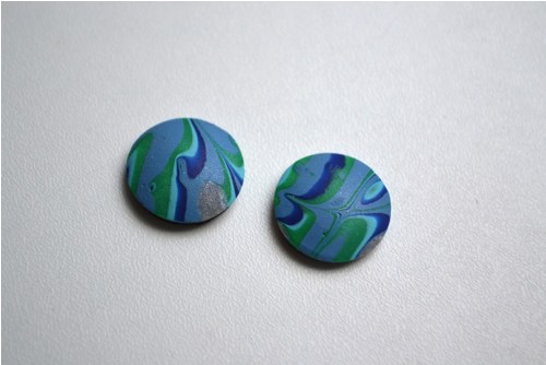 Mokume gane - náušnice — foto 1