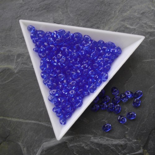 - Superduo 2,5x5mm - 30060 - modré - cca 5g
