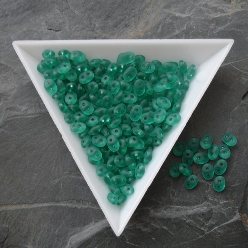 - Superduo 2,5x5mm - 50720 - zelené matné - cca 5g