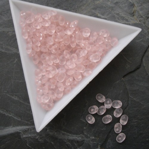 - Superduo 2,5x5mm - 70120 - růžové matné - cca 5g