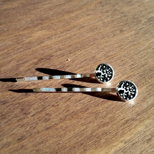 Sponky do vlasů SAKURA black/white — foto 1