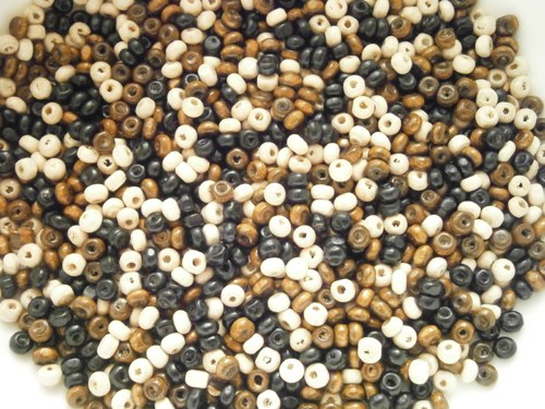 Dřevěné korálky 4x3mm - MIX (100ks) — foto 1