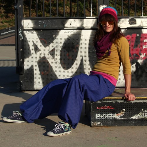 Turecké kalhoty Modrééé — foto 1