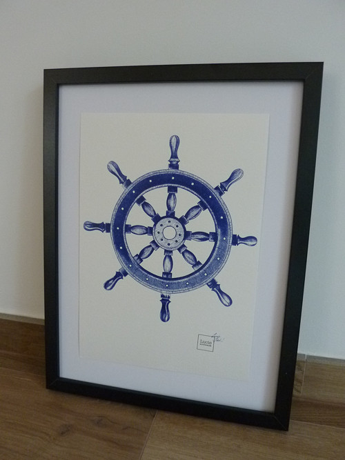 Kormidlo - autorská ilustrace A4 — foto 1