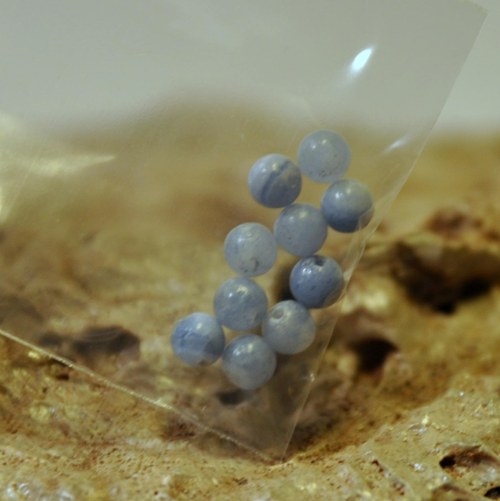 341. Chalcedon kuličky 4,5 mm / 5ks — foto 1