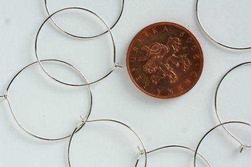 Náušnice - kruhy, průměr 2,5 cm, dva páry — foto 1
