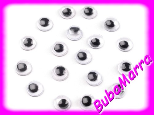 ~40ks~ Samolepící pohyblivé oči ~ velikost 6mm