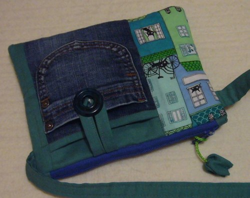Crazy patchwork - džínová taštička — foto 1
