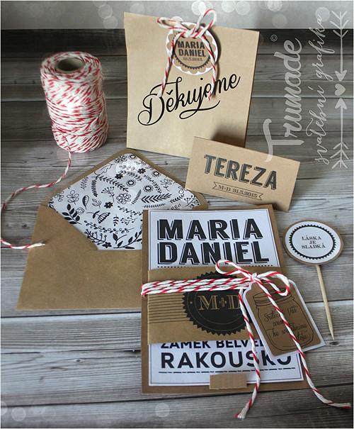 Retro svatební oznámení