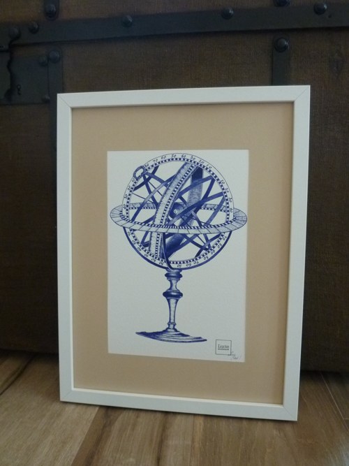 Plakát - Globus - autorská ilustrace A3