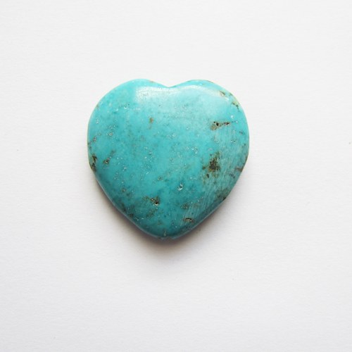 Srdce tyrkenit, 3 cm, vrtané — foto 1