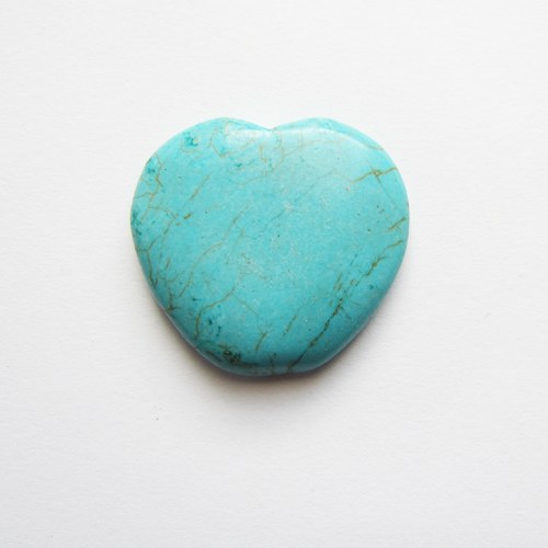 Srdce tyrkenit, 3 cm, vrtané — foto 1