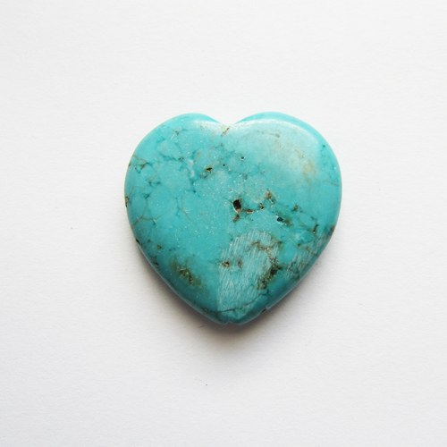 Srdce tyrkenit, 3 cm, vrtané — foto 1