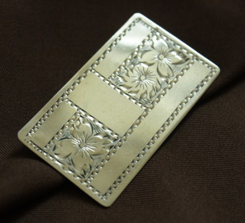 Podlouhlá Ag brož - bez monogramu — foto 1