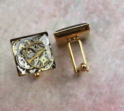 Manžetové knoflíčky /gold/ — foto 1