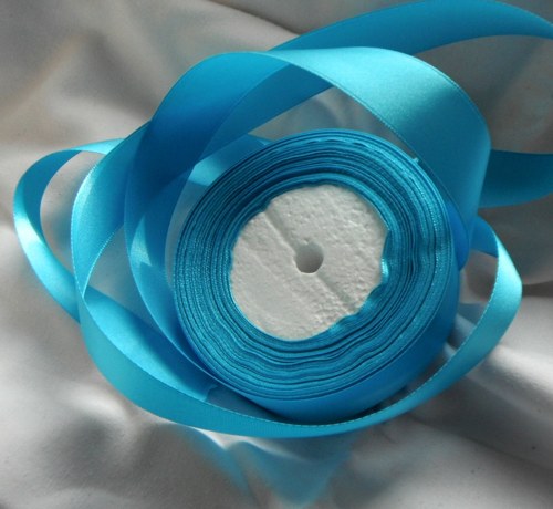 Stuha atlasová 25mm- tyrkysová