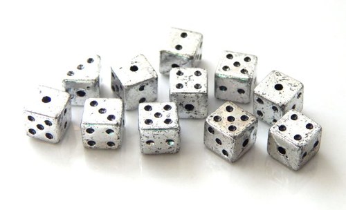 Akrylové korálky, kostka 8x8x8mm 10ks