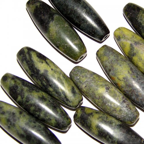 "Yellow turquoise", 3 x 1 cm (2 ks) — foto 1