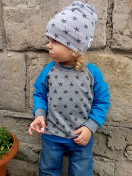 Mikča - stars - tyrkys/ šedá — foto 1