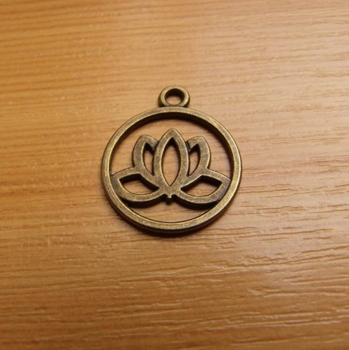 Lotosový květ - starobronz - 20mm