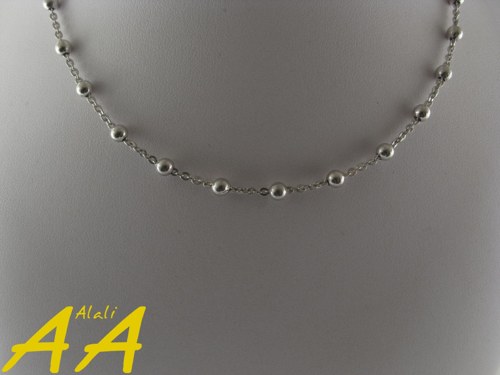 Stříbrné kuličky, jak perličky - 40cm — foto 1
