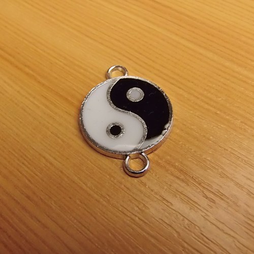 Přívěsek - spojovník - ying - yang 24mm