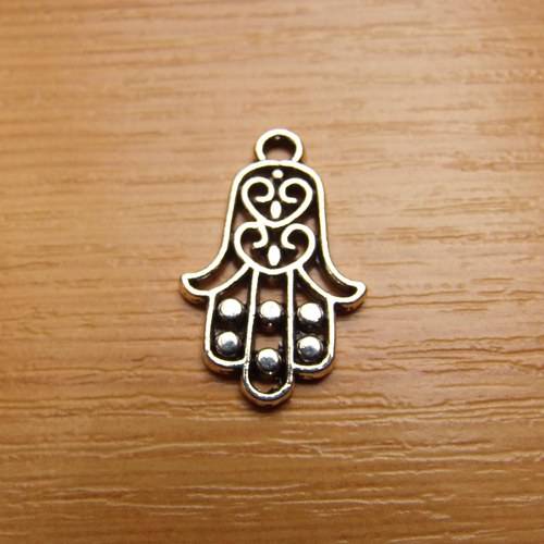 Ruka - hamsa symbol - starostříbro- 14mm x 22.5mm