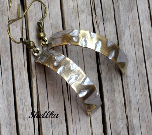 Náušnice ,,LONG LABEL-SILVER,, — foto 1