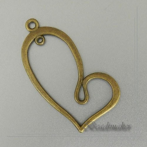 Přívěsek Srdce, 41x19 mm - 1 ks — foto 1