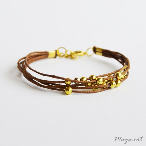 Hnědý náramek "SIMPLE BRACELET" — foto 1