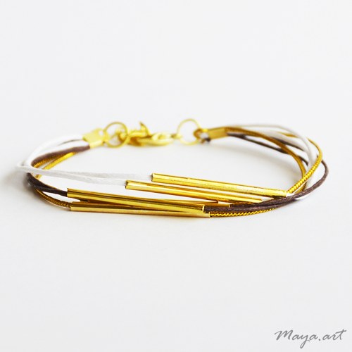 Zlatohnědý náramek "SIMPLE BRACELET" — foto 1
