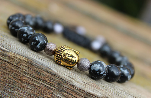 Energický náramek: Obsidián & Buddha — foto 1