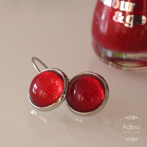Náušnice..."get ready!"...red sparkle — foto 1
