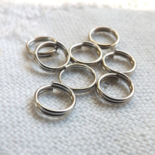 Dvojité spojovací kroužky 7mm platina 5/10/50g